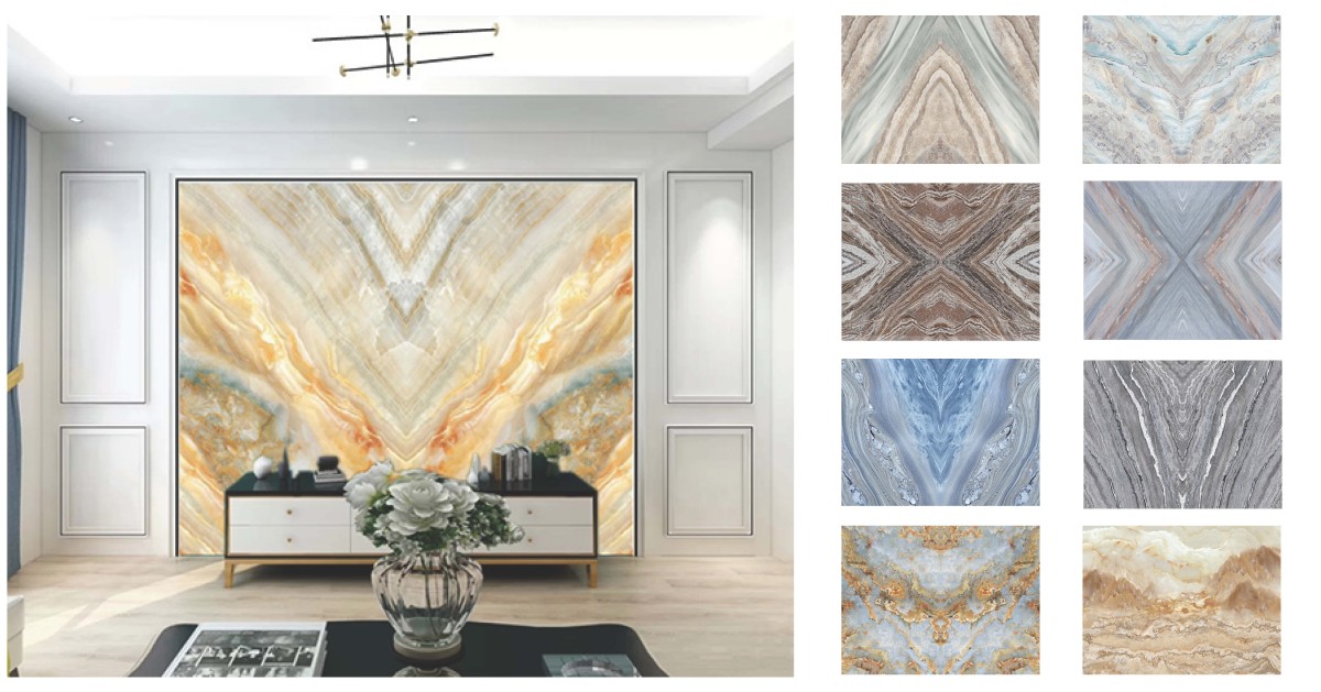 High Glossy PVC UV Marble Sheet(图1)